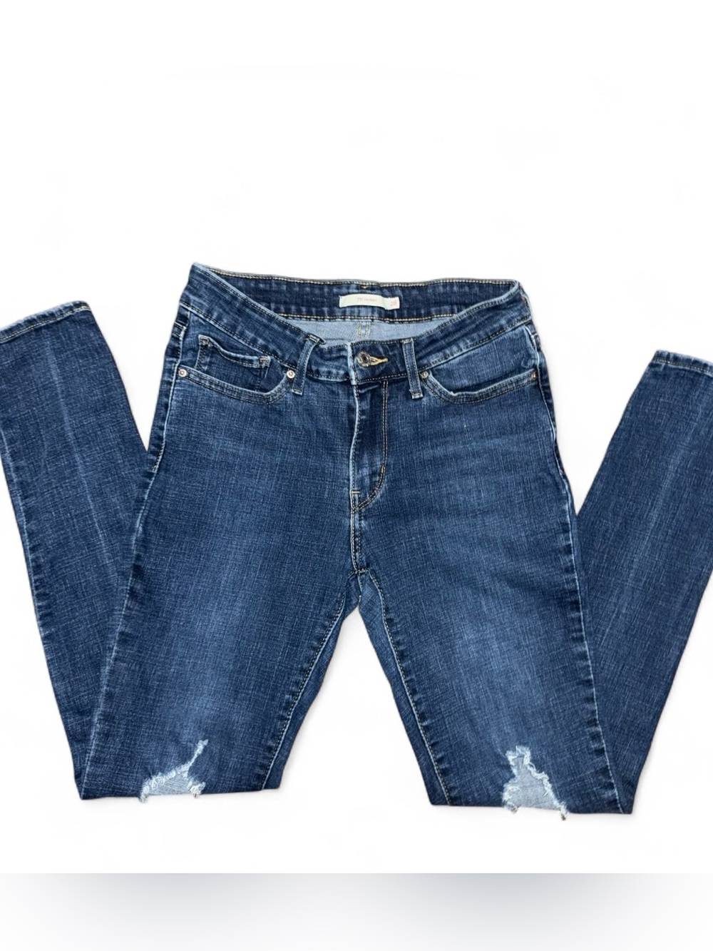 Levi’s 711 Skinny Jeans Women’s 28 Medium Wash Stretch Denim Mid Rise Slim Fit